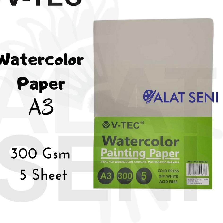 

ARP V-Tec Watercolor Painting Paper Agsm Cold Press / V-Tec Watercolor Paper WCB- Ready
