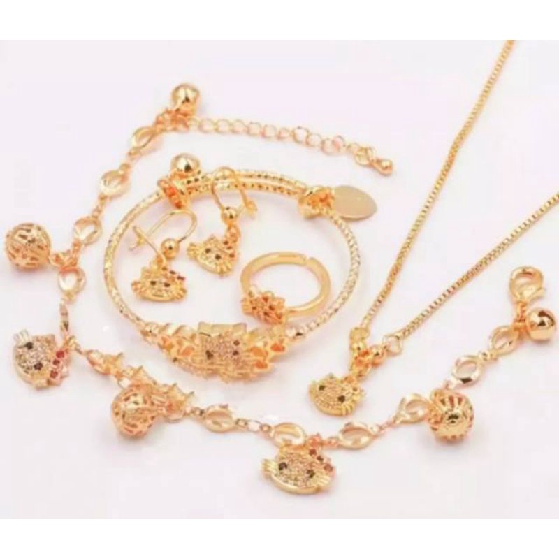 Set perhiasan anak karakter hello Kity lucu