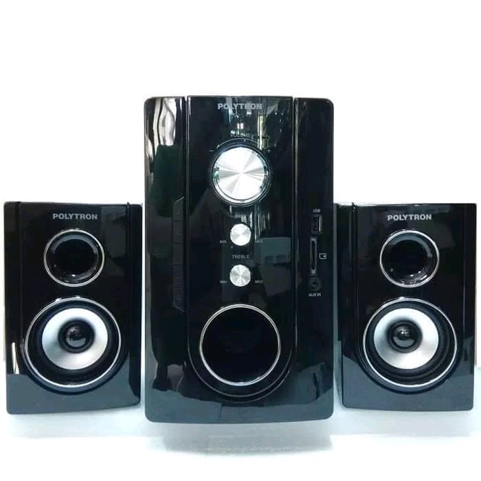 Speaker Polytron Salon Aktif Bluetooth Radio USB Original - Hitam