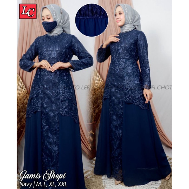 KEBAYA ORIGINAL // GAMIS SHOPI // BAHAN TILLE BORDIR MUTIARA // By Lefi Choto