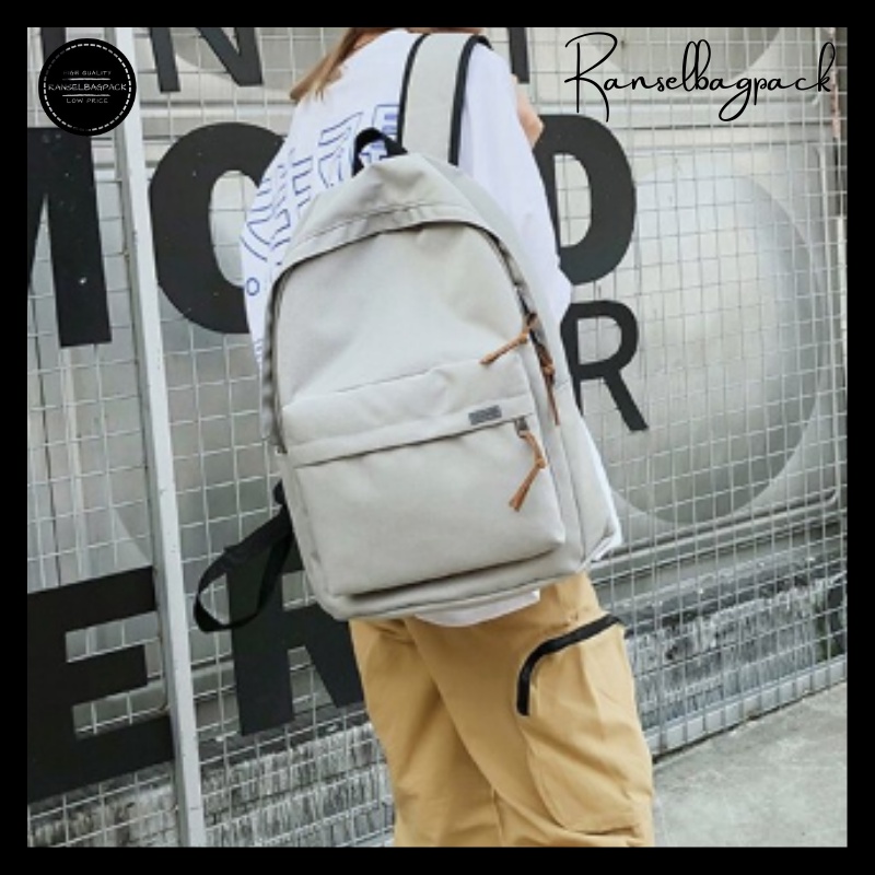 Tas Ransel Pria - Tas Sekolah Model Korea Fashion Kekinian Terbaru Murah Bagus Travel Backpack Punggung Multifungsi Stylish Simple Elegan Casual Cowok