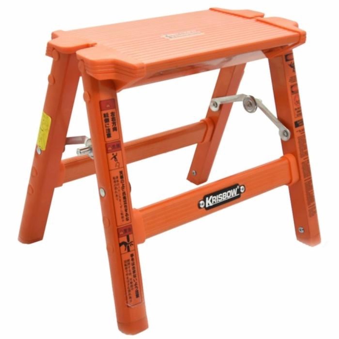 Tangga Lipat Original Krisbow Tangga Aluminium 1 Step - Hitam Biru Orange