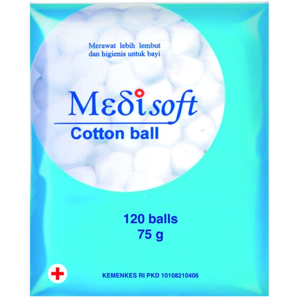 Medisoft Cotton Ball - Kapas Bola Medisoft - Kapas Bulat isi 120bola Kapas