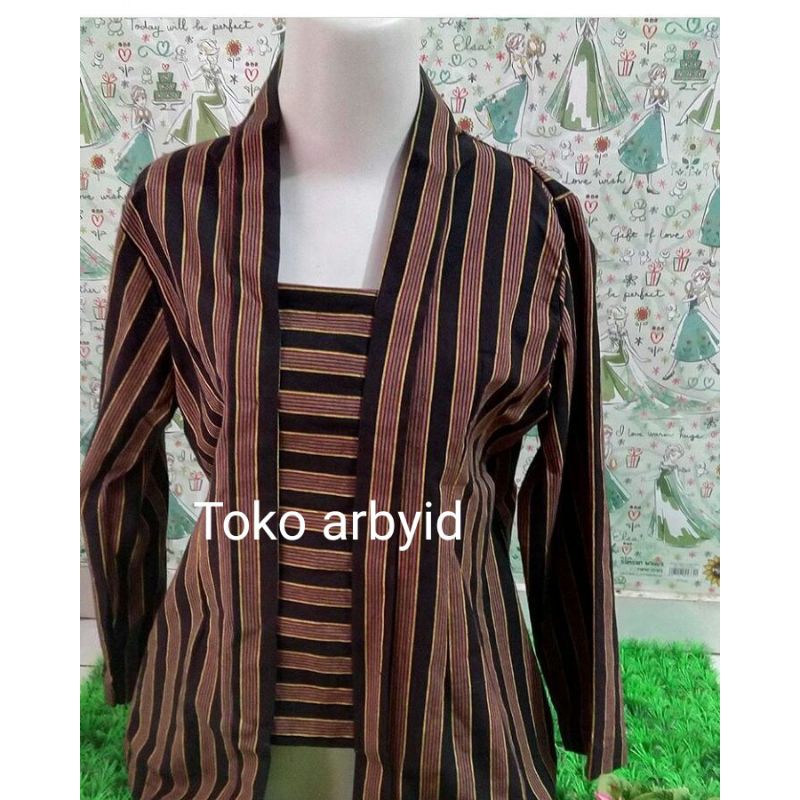 Kebaya wanita Lurik adat Jawa | baju adat Jawa wanita | baju lurik wanita