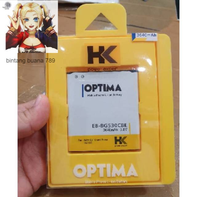 Baterai batery batre bateri HK optima HK samsung G530 / J2 Prime J5 j3