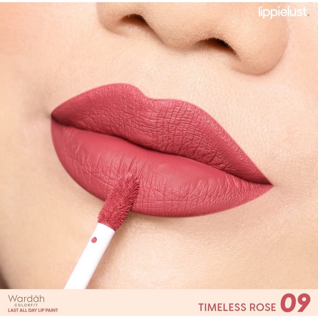 NEW SHADES  WARDAH Colorfit Last All Day Lip Paint No. 09 - Timeless Rose 4,2 gr