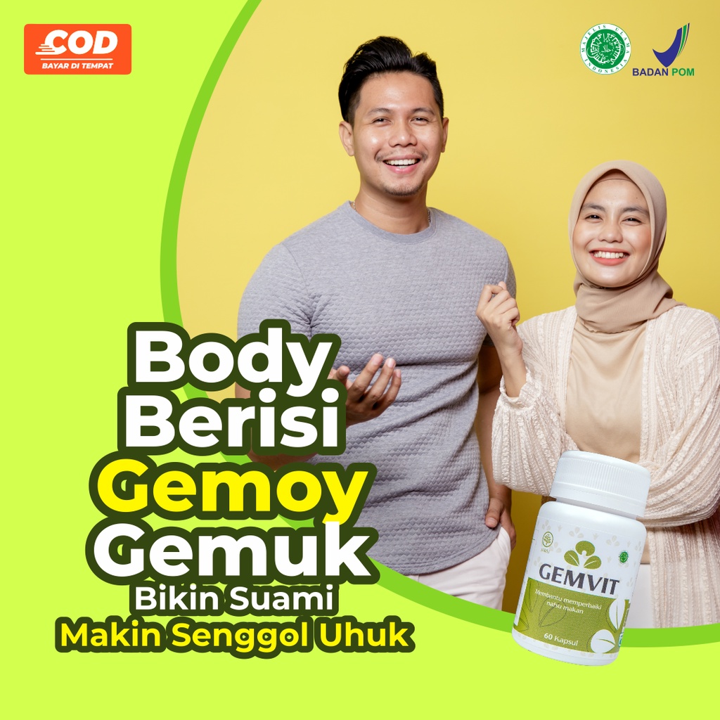 Gemvit Penggemuk Penambah Berat Badan Pencerah Wajah glowing ampuh original bpom
