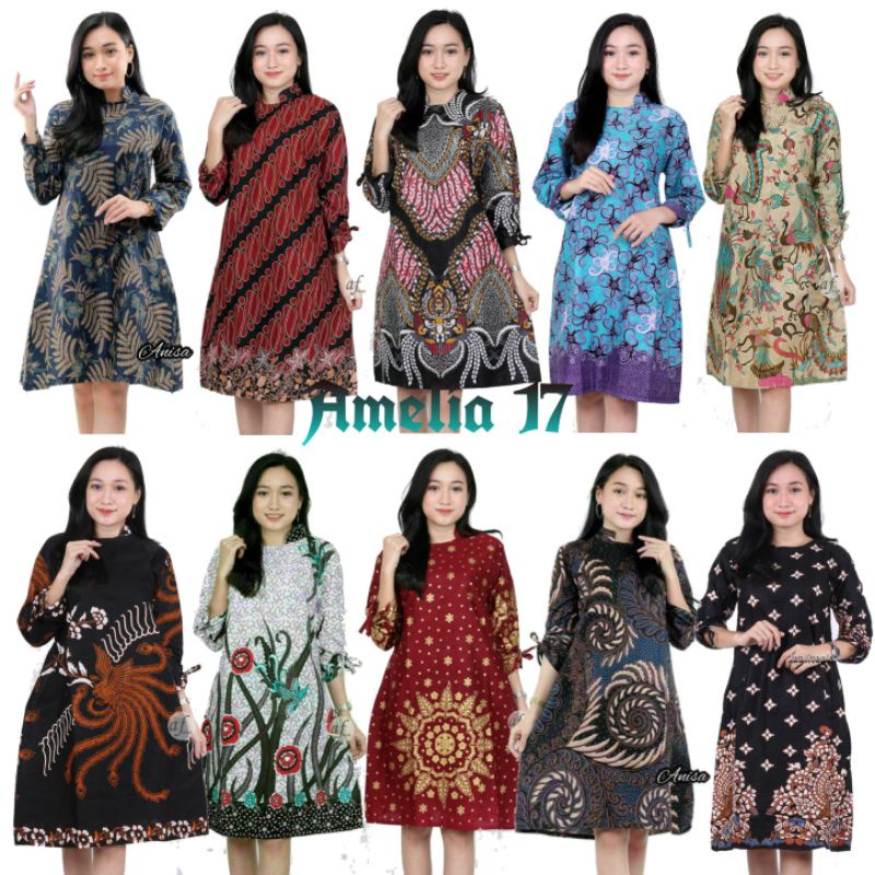 Model Baju Batik Wanita Terbaru 2022 Atasan Lengan Panjang Tunik Wanita