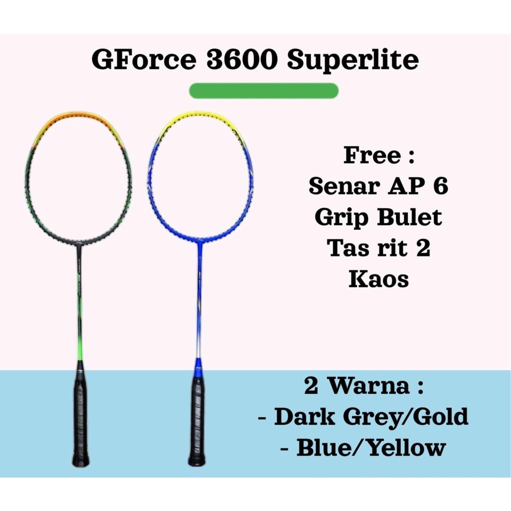 Raket Badminton Lining G-Force 3600 Superlite Raket Lining G-Force 3600 Superlite ORI