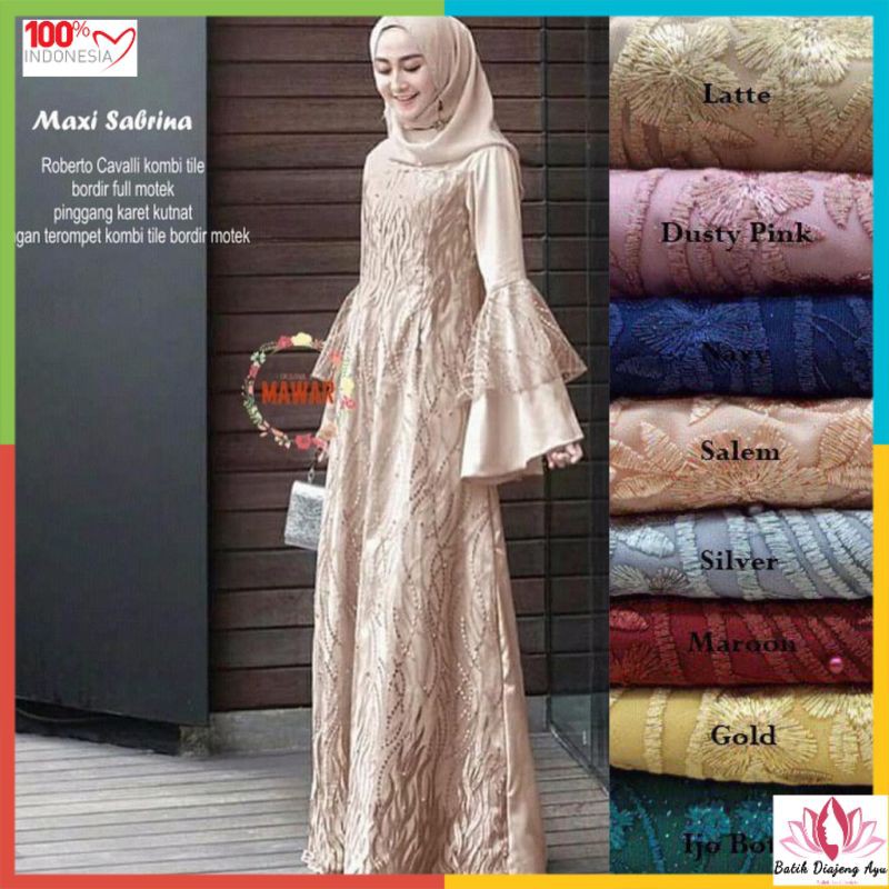 Termurah Dress Maxi Sabrina New Mimba Lovea Kekinian Modern Tile