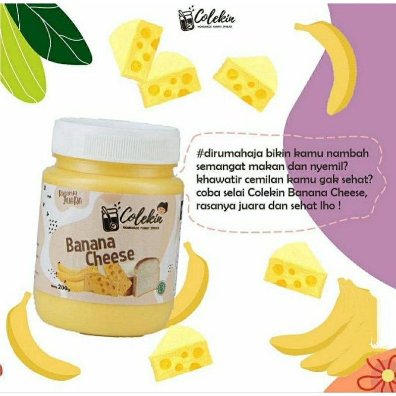 

Selai Colekin Selai Olesan Roti rasa Banana Cheese home made 200gr