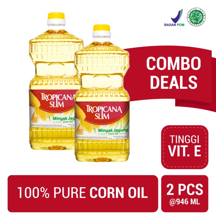 

Twin Pack: Tropicana Slim Minyak Jagung 946ml (Botol)