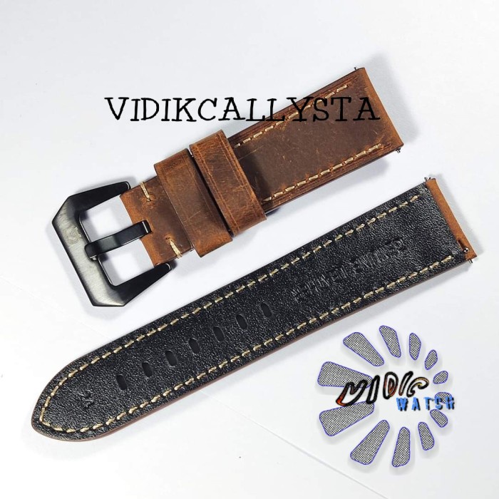 Strap Tali Jam Tangan Kulit AC QR QuickRelease 20mm 22mm 24mm ORI OEM Leather Strap