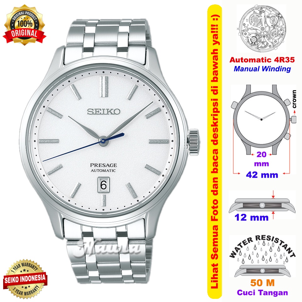 Seiko Presage SRPD39J1 Sapphire Zen Garden - Jam Tangan Pria SRPD39