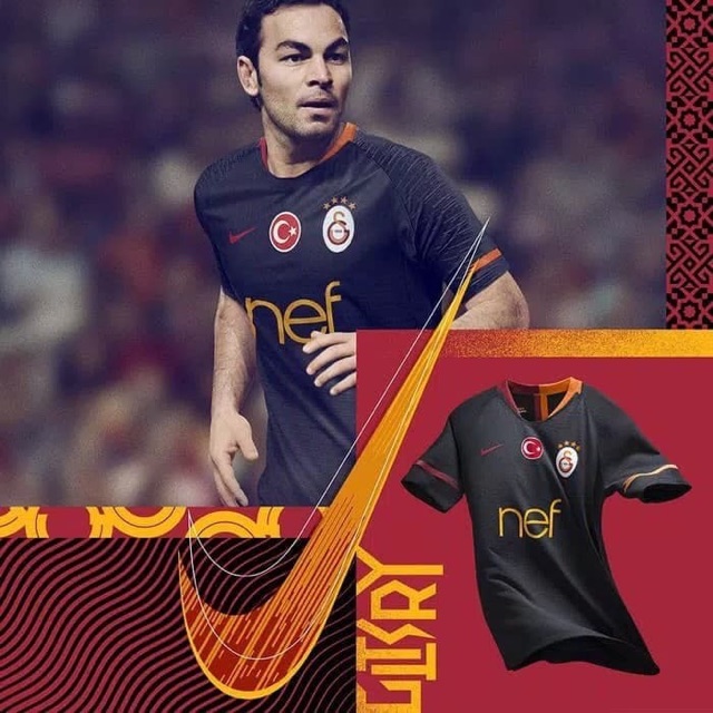 Jersey Ksos Baju  Bola  Galatasaray Away Hitam  Liga Turki 