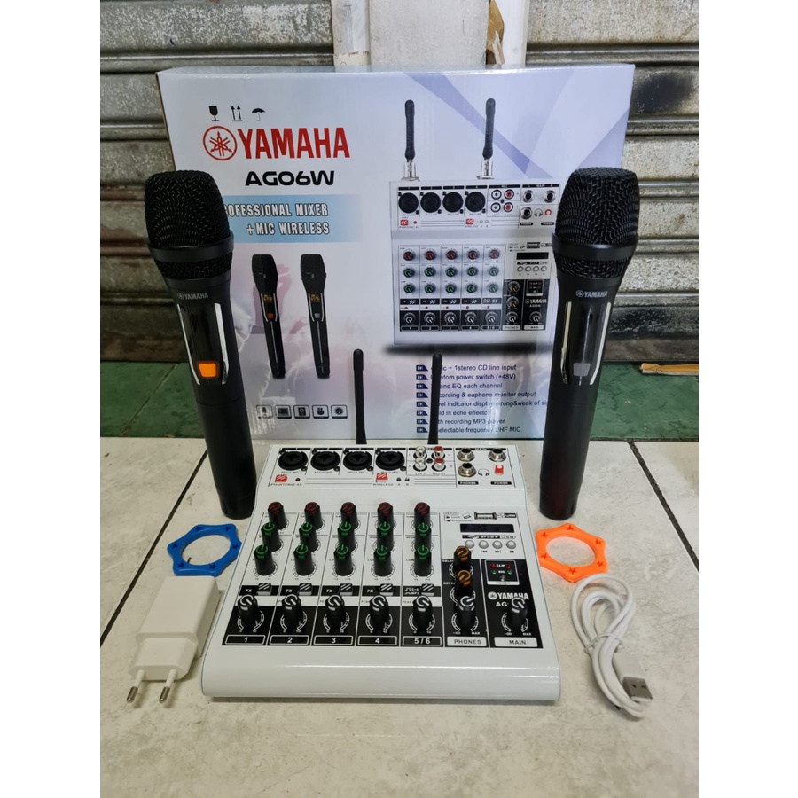 mixer yamaha ag06w ag 06w ag 06 w 6CH usb bluetooth free 2 mic wireles