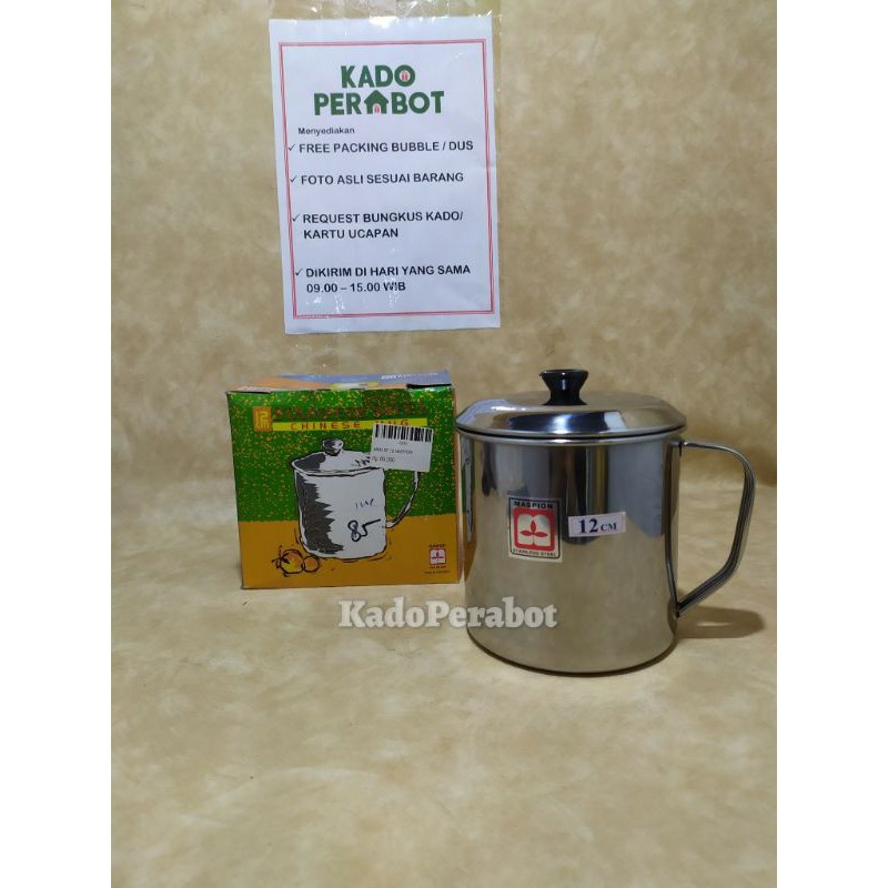 mug st 12 cm maspion - gelas gagang anti karat - cangkir kopi warkop