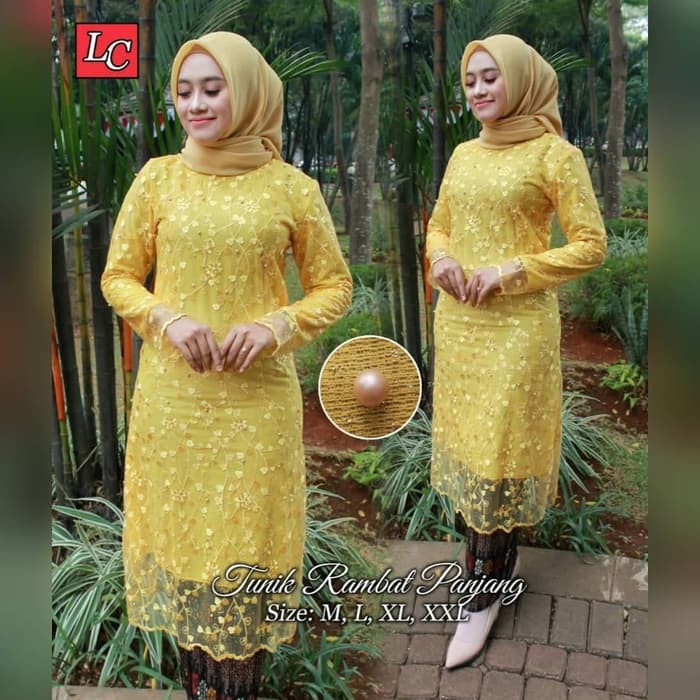 set kebaya tunik rambat panjang berkualitas