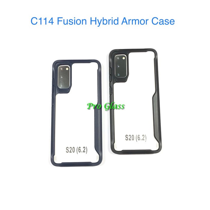 C114 Samsung S20 / S20 PLUS / S20 ULTRA Fusion Hybrid Premium Armor Case Silicone Acrylic