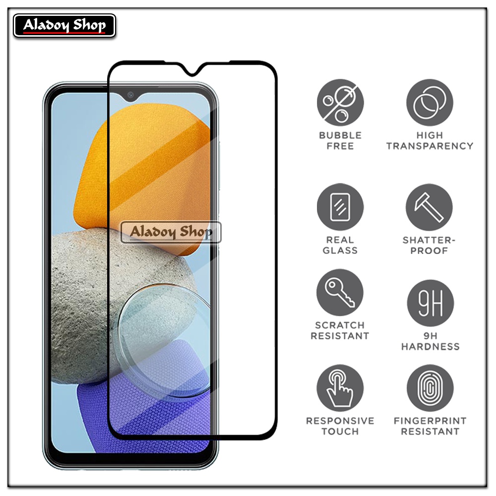 PAKET 2 IN 1 Tempered Glass Layar Samsung M23 + Skin Carbon Film 3D
