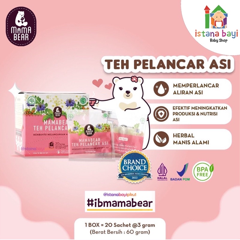 Mama Bear Teh Pelancar ASI/ASI BOOSTER - Minumam Pelancar Asi