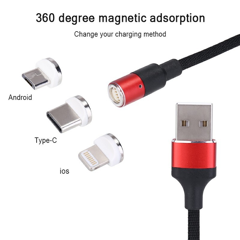 LS-X29 - 3 in 1 Magnetic USB Charging Cable - QC3.0 Support - 1.2M - Kabel Charger Magnetik QC3.0