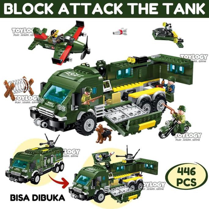 BLOCK QMAN COMBAT ZONES ATTACK THE TANK TRUK MILITER TENTARA LEGO 1709