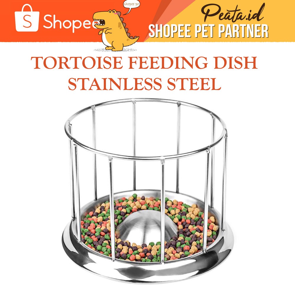 FEEDING DISH feeding bowl stainless steel tempat makan kura tortoise
