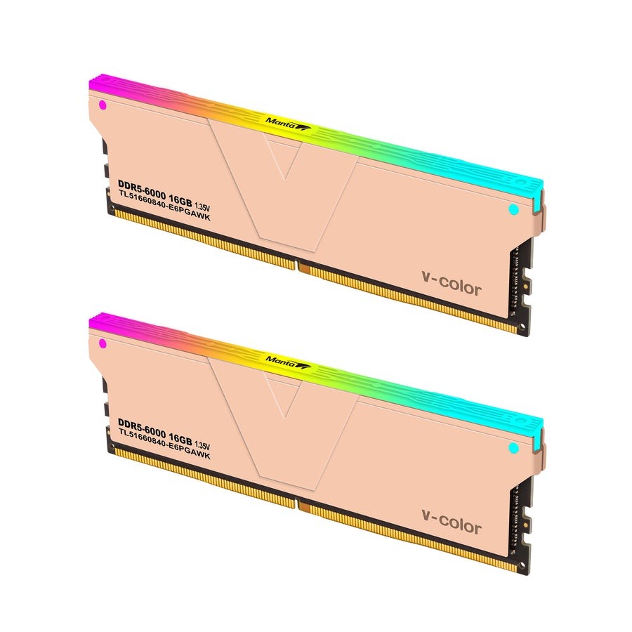 V-COLOR DDR5 RGB Memory 32GB (2x16GB) 6000MHz Dual Channel RAM PC