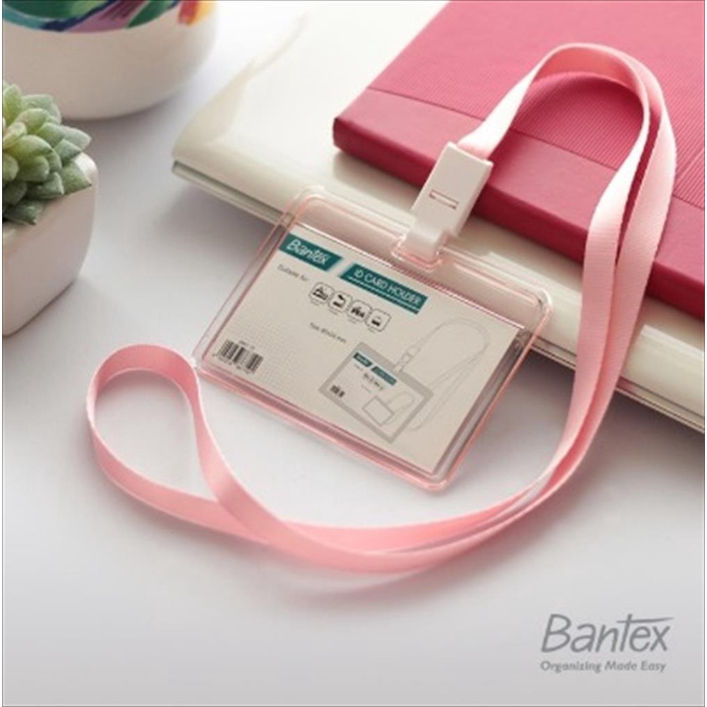 

ID Card / Tempat Kartu Nama Bantex Transparent Holder Lanyard Landscape 8867