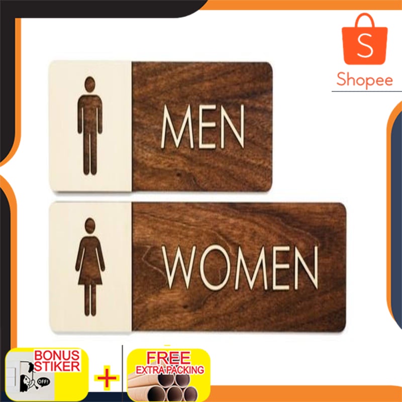

Promo Toilet sign acrylic kayu keren | sign toilet | papan toilet Elegan