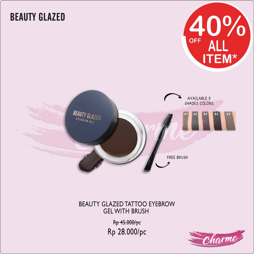 (READY &amp; ORI) Beauty Glazed 5 Colors Tattoo Eyebrow Pomade Gel Eyebrow Alis Cream - B65 B 65