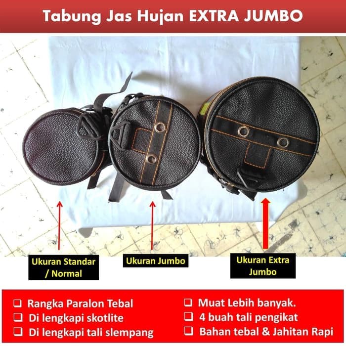 BOX MOTOR  Tabung Jas Hujan Tas Mantel Mantol Bagasi Motor EXTRA JUMBO Box Tail  SUN RISE