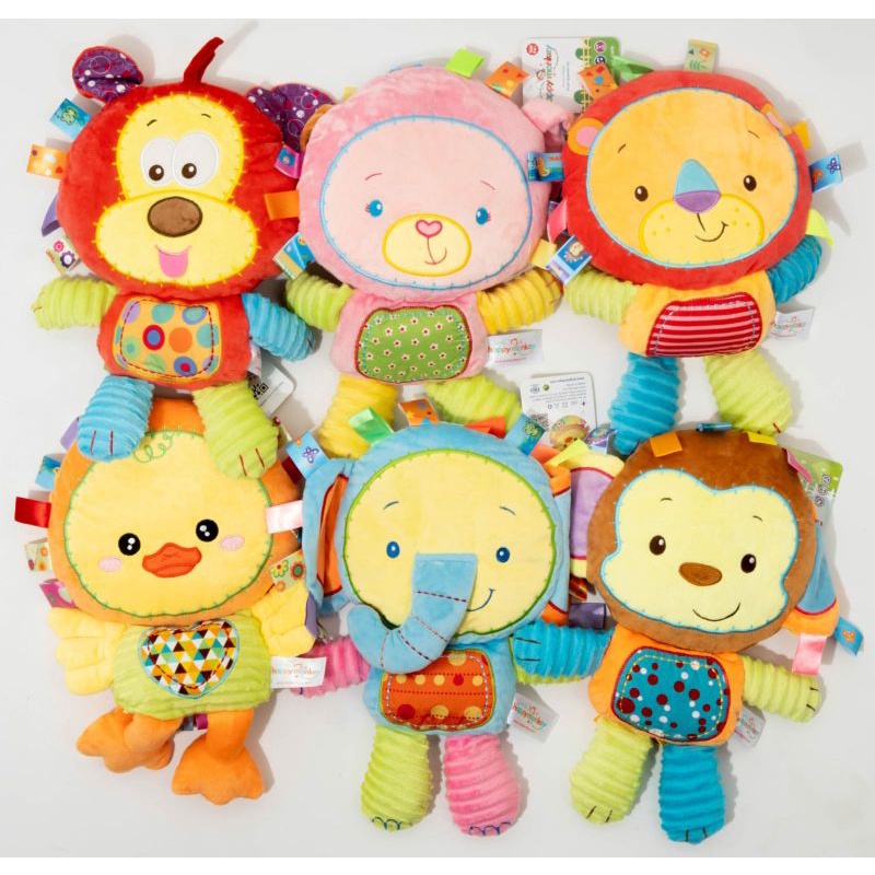 Boneka Rattle Bayi Lucu dengan Bahan Plush Lembut untuk Stimulasi Sensorik dan Motorik Halus