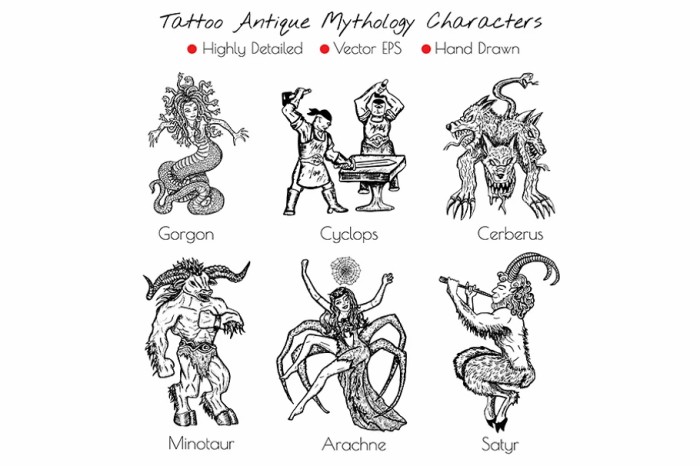 Tattoo Fantasy Characters - Vector Designs