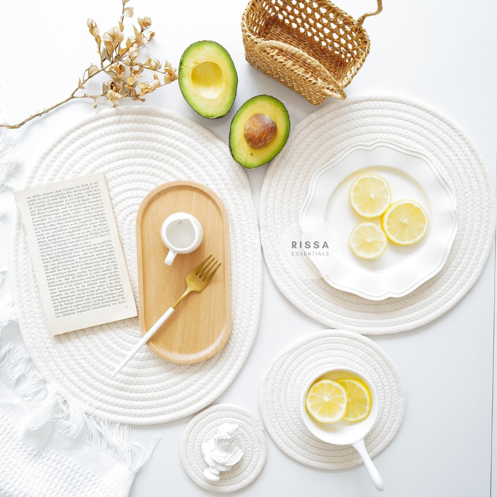 [READYYY] [RISSA] Tatakan Piring Gelas Solid Color Coaster Minimalis Korea Dekor Meja Ruang Makan