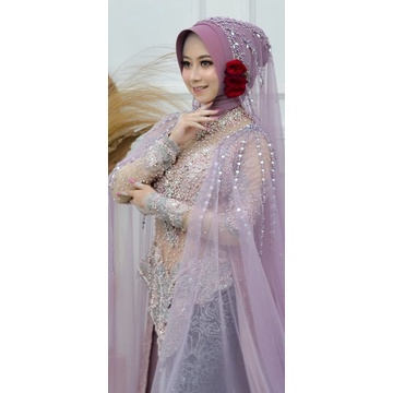 slendang / sleyer kanan kiri hiasan gaun pengantin/hiasan gaun pesta