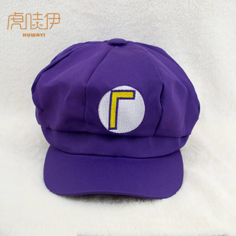 TSMB topi super mario bros hat cap baseball cosplay luigi merah hijau kuning ungu putih