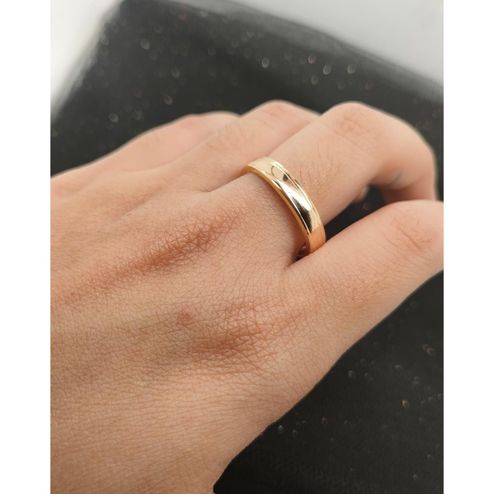 Cincin nikah Emas 17K - 1 Pasang 3 gr Kadar 750 - 386