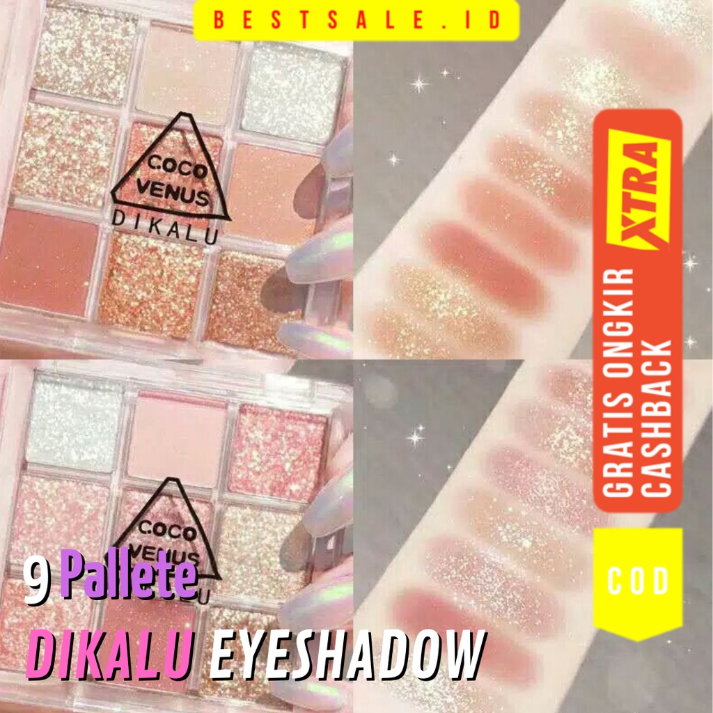 DIKALU Eyeshadow Korean 9 Palette - Eyeshadow 9 Palet - Eyeshadow Waterproof