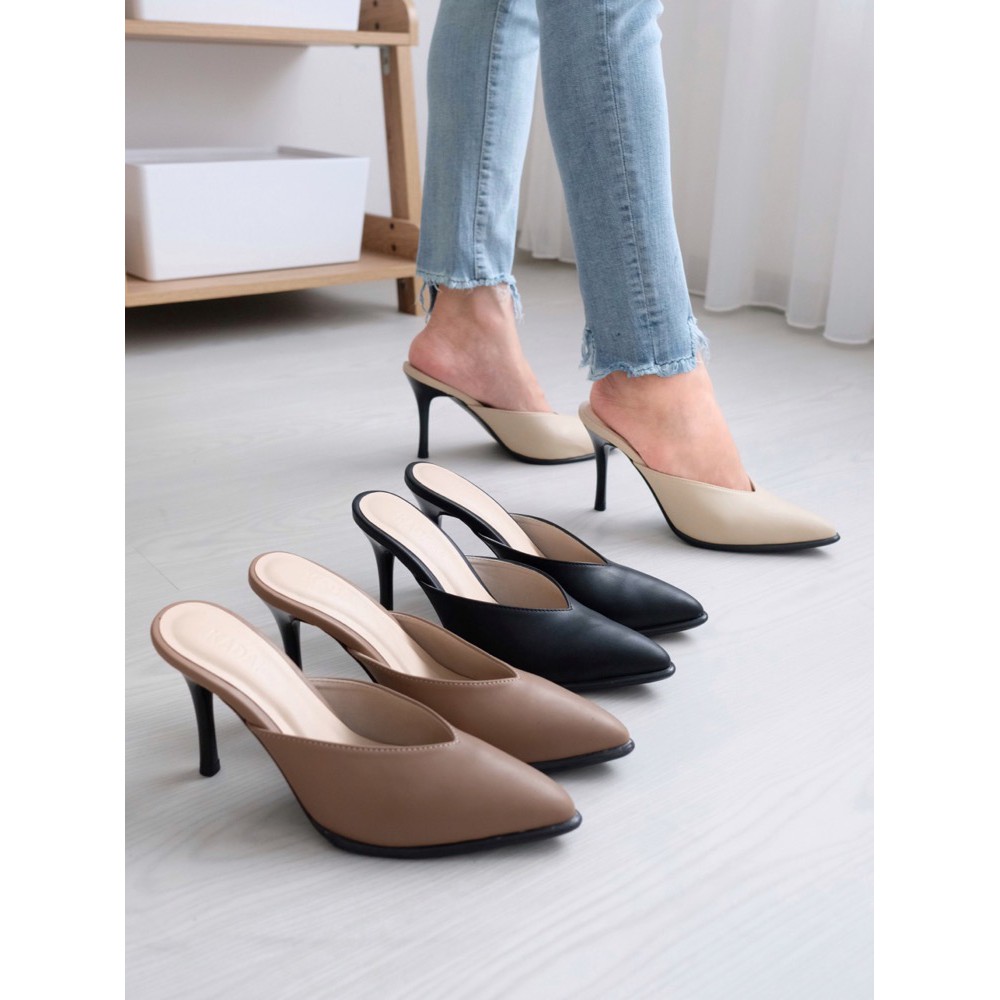 H-0101 Heels Wanita Stilleto Mules 9cm