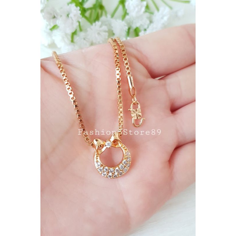 New Bestseller import kalung Fashion import unik perhiasan replica emas xuping pita cantik Dewasa