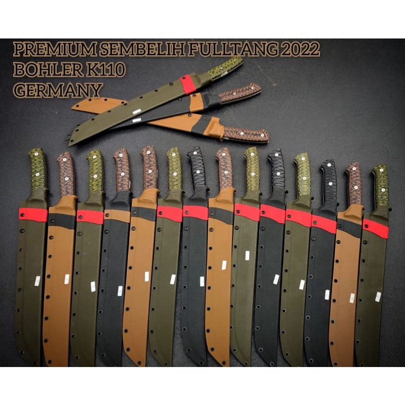 Original produk SEMBELIH FULLTANK BOHLER K110 MODERN STYLE/SARUNG KYDEX /HANDLE MIKARTA MOTIF premiu