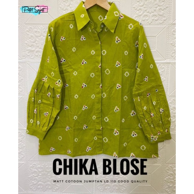 blouse"jumputan bahan katun batik jumputan solo2