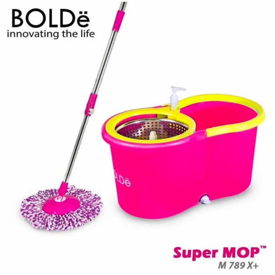 Alat Pel Lantai Bolde Super Mop M-788X+ Alat Pel Putar Otomastis Bolde