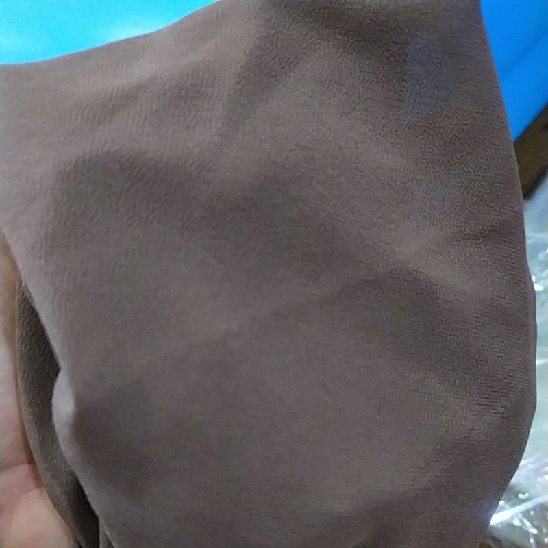 PASMINA 2 in 1 INER / PASHMINA + INNER /  PASHMINA / PASHMINA CERUTY (dijahit dengan innernya)-Dark Choco