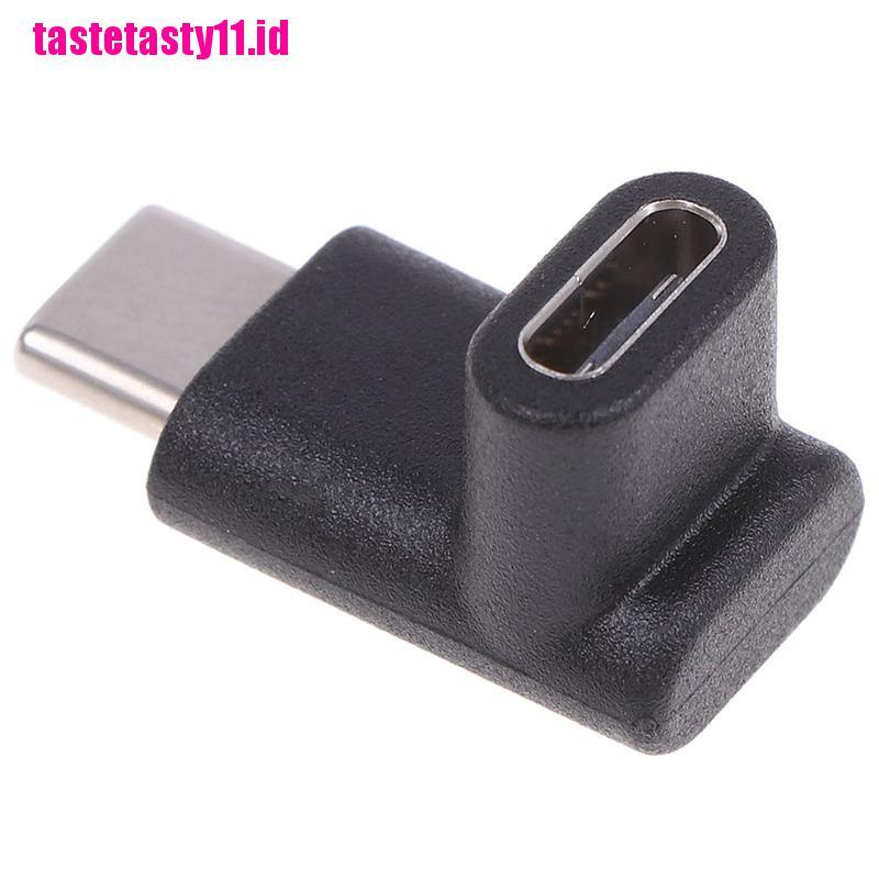 Konverter Sudut Kanan 90 Derajat USB 3.1 Tipe C Male Ke Female USB-C