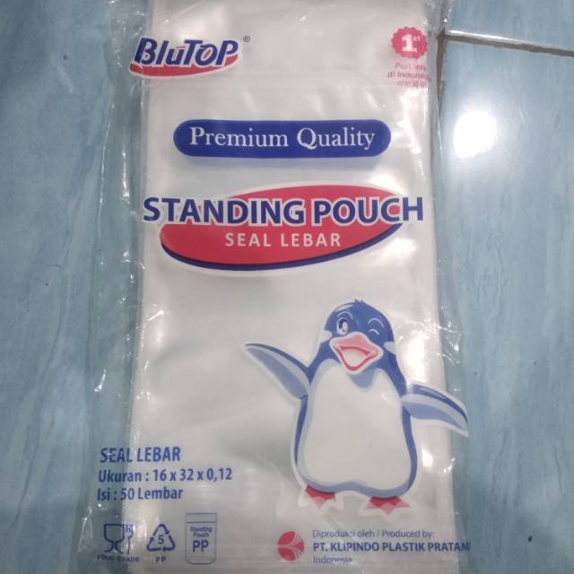 Plastik standing pouch 16x32