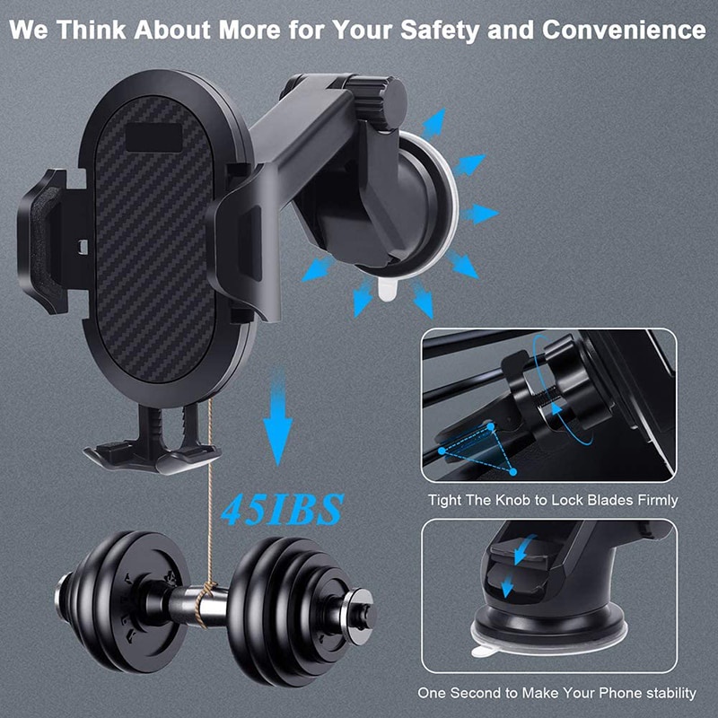 IPHONE 2021 Stand Holder Smartphone Universal Dengan Kop Perekat Untuk Dashboard Mobil