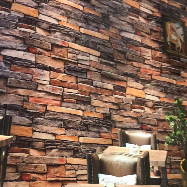  Wallpaper  Dinding  Batu Bata  3D  Shopee Indonesia